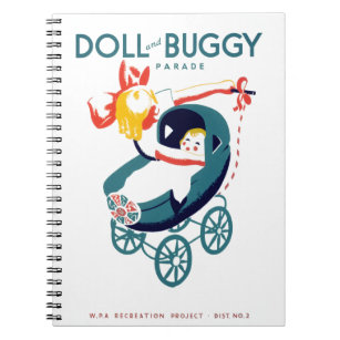 Cuaderno Desfile de muñecas y buggy