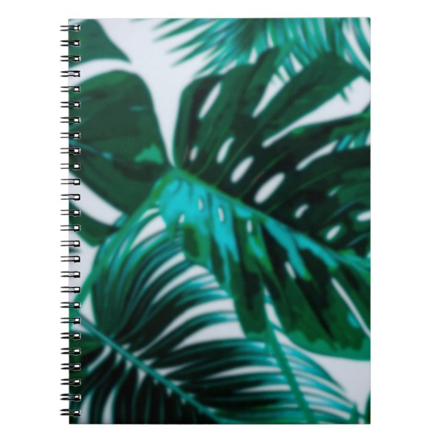 Cuaderno Desfocar el fondo abstracto de la plantación verde (Frente)