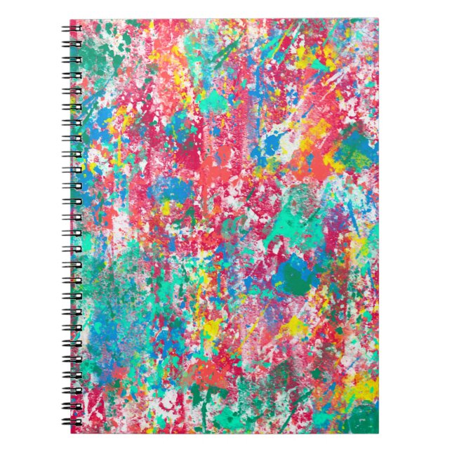 Cuaderno desi de tela de ilustracion digital abstracta sin  (Frente)