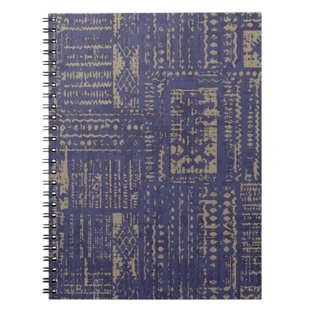 Cuaderno Desi moderno abstracto, contemporáneo de patrones  (Frente)