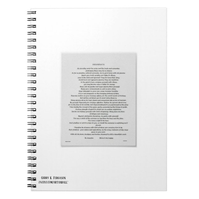 CUADERNO DESIDERATA (Frente)