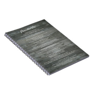 Cuaderno Desiderata "Cosas Deseadas" Impresión Inspiradora