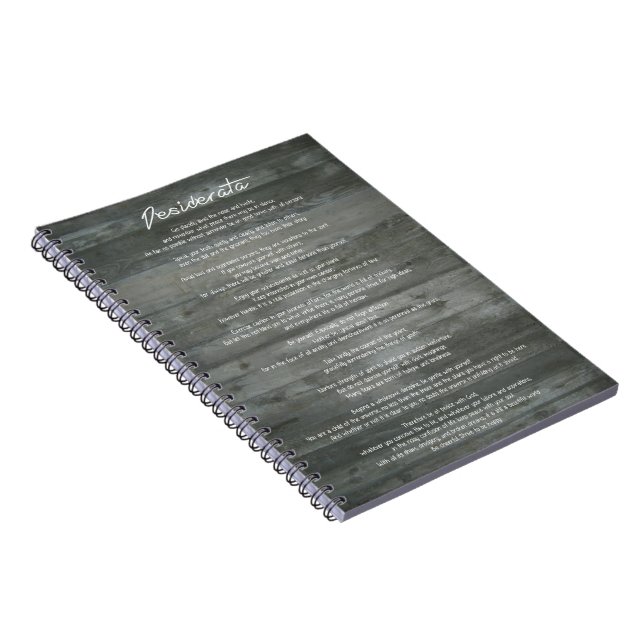 Cuaderno Desiderata "Cosas Deseadas" Impresión Inspiradora (Lado Derecho)