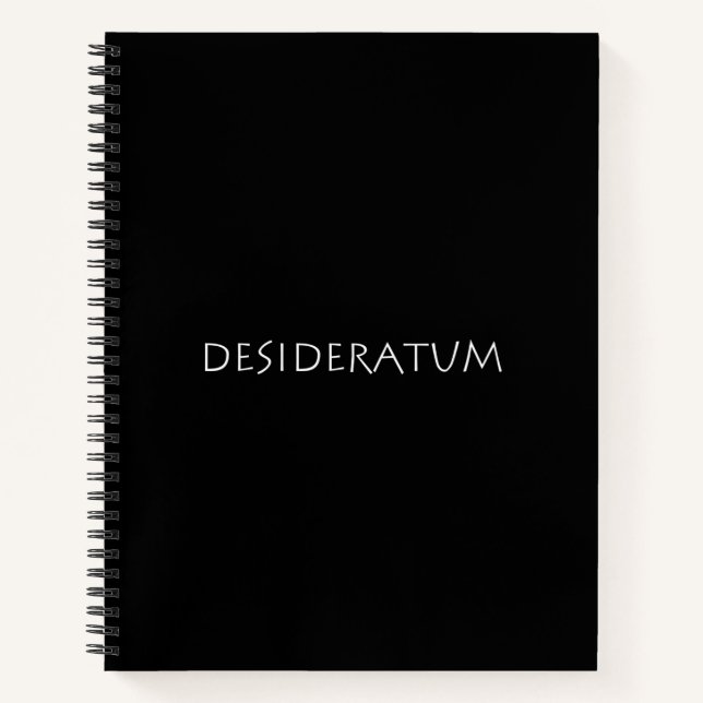 Cuaderno Desideratum (Anverso)