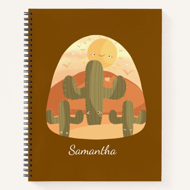 Cuaderno Desierto de cactus con sol (Anverso)