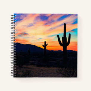 Cuaderno Desierto del Cactus al atardecer