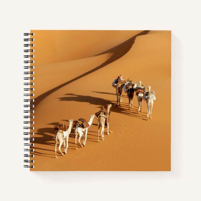 Cuaderno Desiertos | Caminata tuareg con camellos (Anverso)