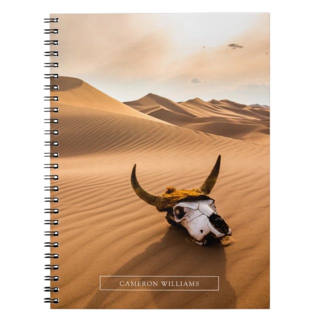 Cuaderno Desiertos | Dunas de arena rotas por cráneo de vac (Frente)
