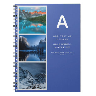 Cuaderno Design own Journal Gift With Photos Text Initial