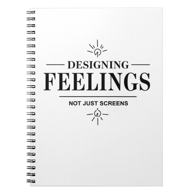 Cuaderno Designing Feelings, Not Just Screens – UX Designer (Frente)