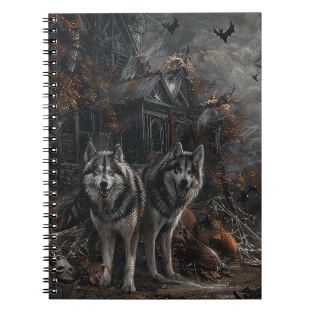 Cuaderno Deslumbramiento de la noche de Halloween en Malamu (Frente)
