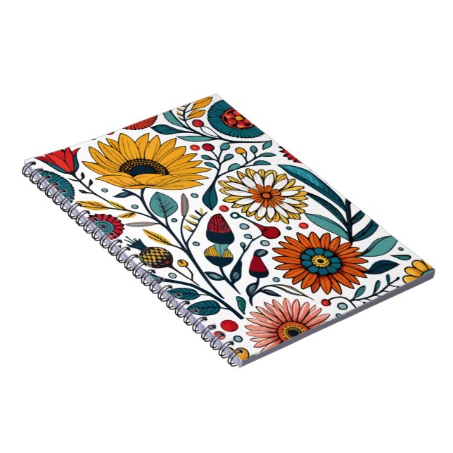 Cuaderno Deslumbrante Daisy Delight: Una moda floral favori (Lado Derecho)