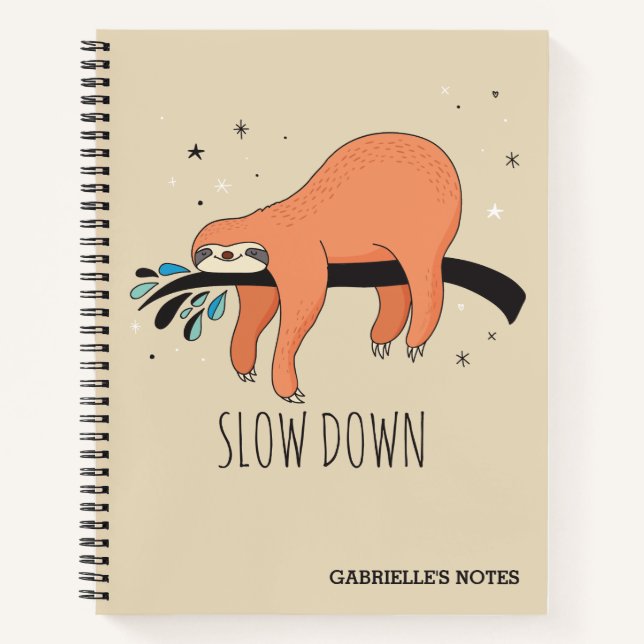 Cuaderno Despacio - Graciosa Sloth (Anverso)