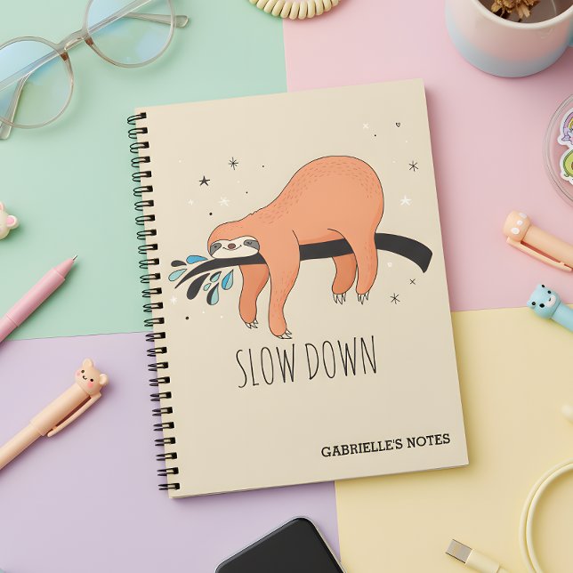 Cuaderno Despacio - Graciosa Sloth (Sloth down with this sloth notebook. )