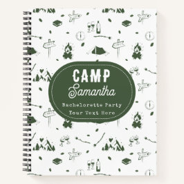 Cuaderno Despedida de soltera de camping fin de semana de b