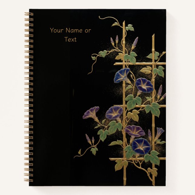 Cuaderno Despertar del Amanecer: Asagao y Bambú al Estilo M (Anverso)