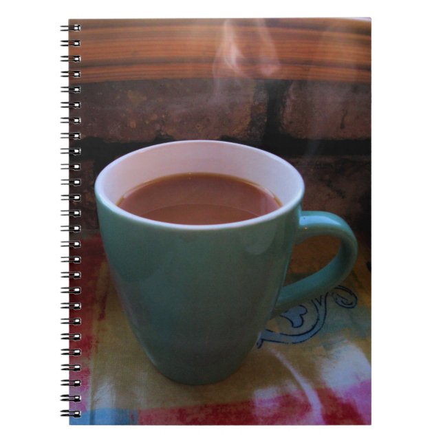 Cuaderno Despierta con una copa caliente de café (Frente)