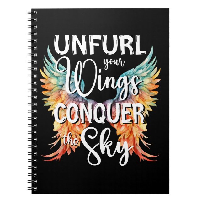 Cuaderno Desplegar sus alas conquistar el bollo motivaciona (Frente)