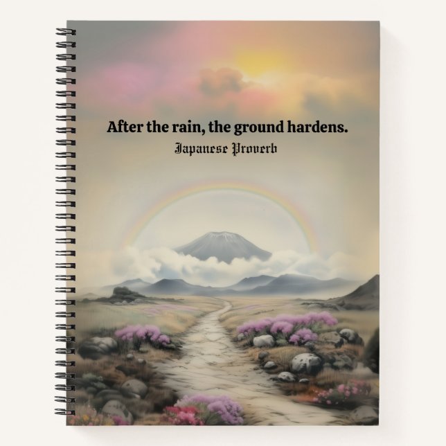 Cuaderno Después de la lluvia (arte paisajístico de acuarel (Anverso)