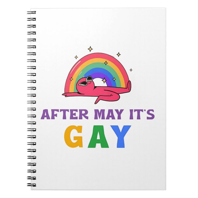 Cuaderno Después de mayo es el mes del orgullo gay LGBT (Frente)