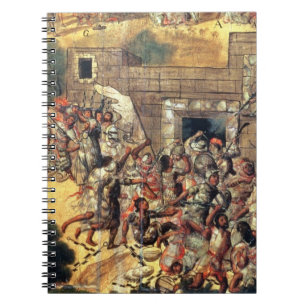 Cuaderno Detalle de la tentativa de tirar hacia abajo el