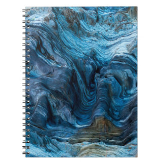 Cuaderno Detalle de una roca con variantes de azul. Rock co
