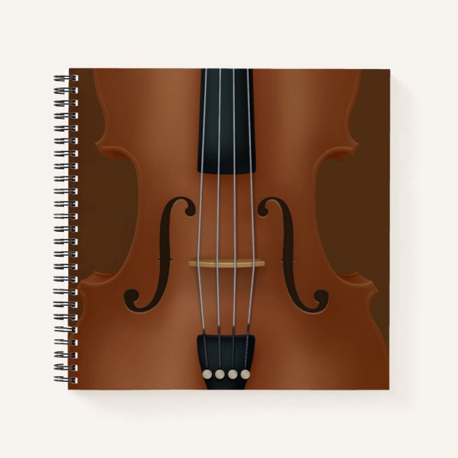 Cuaderno Detalle de Viola Cello Violin de Instrumento de Ca (Anverso)