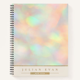 Cuaderno Detalle Dorado Holográfico con Brillo en Espiral