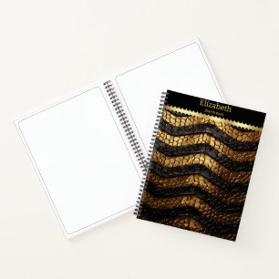 Cuaderno Detalles texturados del piel de serpiente de una s