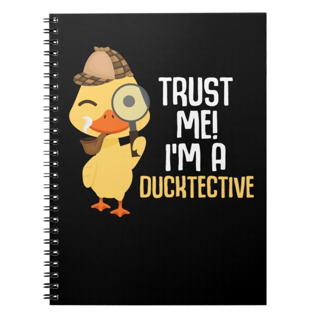 Cuaderno Detective Cute Duck Animal Humor Duck Lover (Frente)