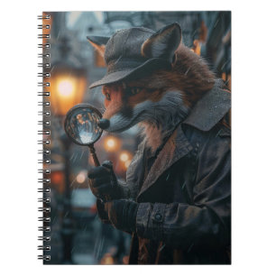 Cuaderno detective de Sly fox en un ambiente de noir