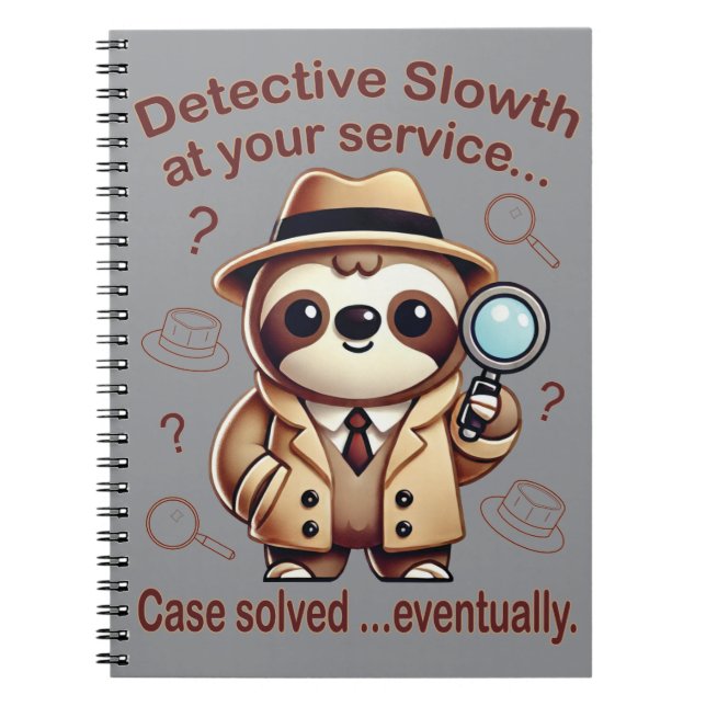 Cuaderno "Detective Sloth" Sloth Private Eye (Frente)