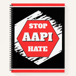 Cuaderno Detener el Odio AAPI Rectangular