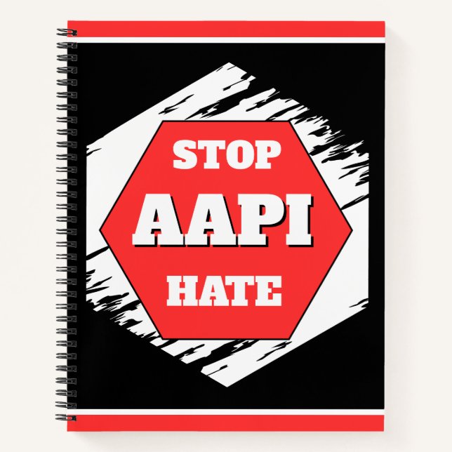 Cuaderno Detener el Odio AAPI Rectangular (Anverso)
