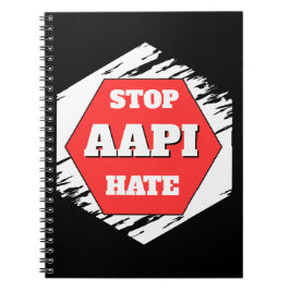 Cuaderno Detener el Odio AAPI Rectangular