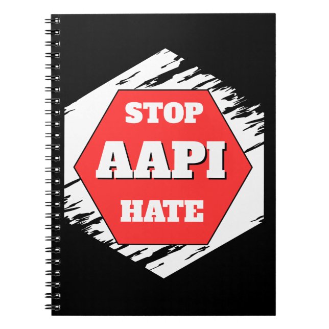 Cuaderno Detener el Odio AAPI Rectangular (Frente)
