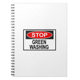 Cuaderno Detener el Rótulo de lavado de efecto invernadero 