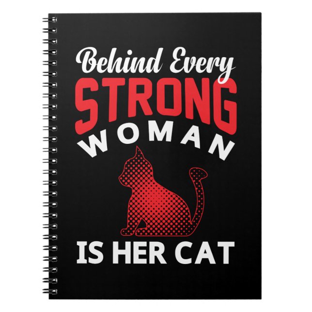 Cuaderno Detrás de cada mujer fuerte está su portátil para  (Frente)