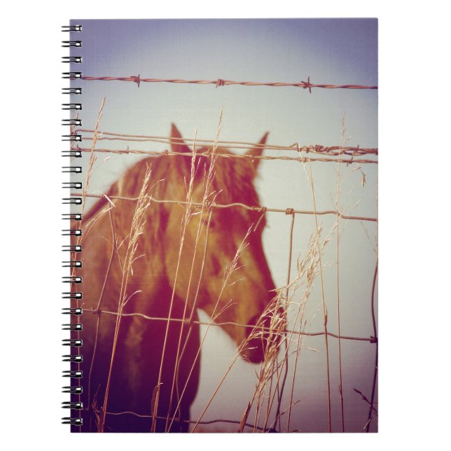 Cuaderno Detrás de la cerca, caballo abstracto (Frente)