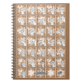 Cuaderno Deutsches Fingeralphabet 4 - braun /