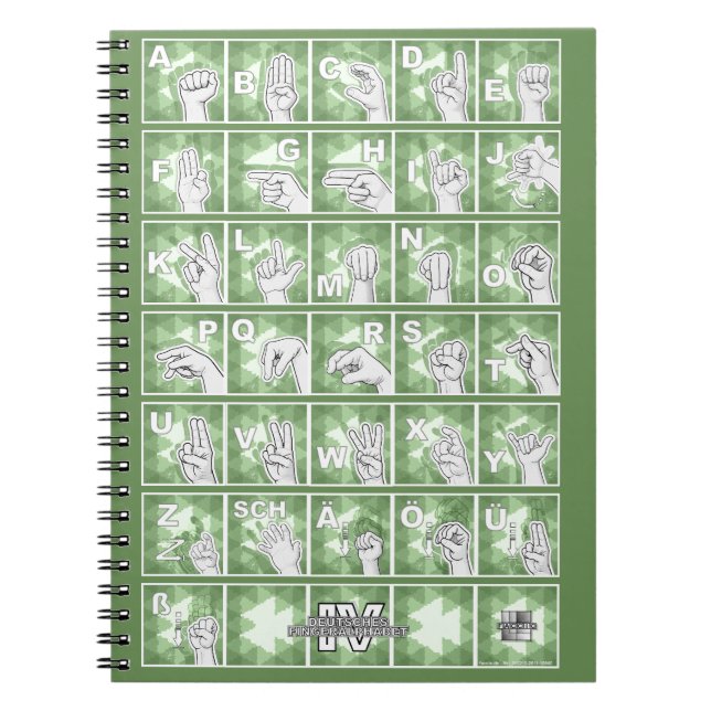 Cuaderno Deutsches Fingeralphabet 4 - grün / (Frente)