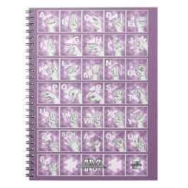 Cuaderno Deutsches Fingeralphabet 4 - lavendelgrau /
