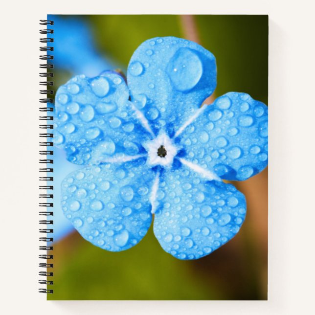 Cuaderno Dewey blue flower Spiral Notebook (Anverso)