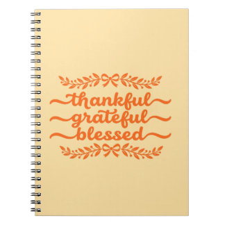 Cuaderno Día de Acción de Gracias Agradecido Bendito