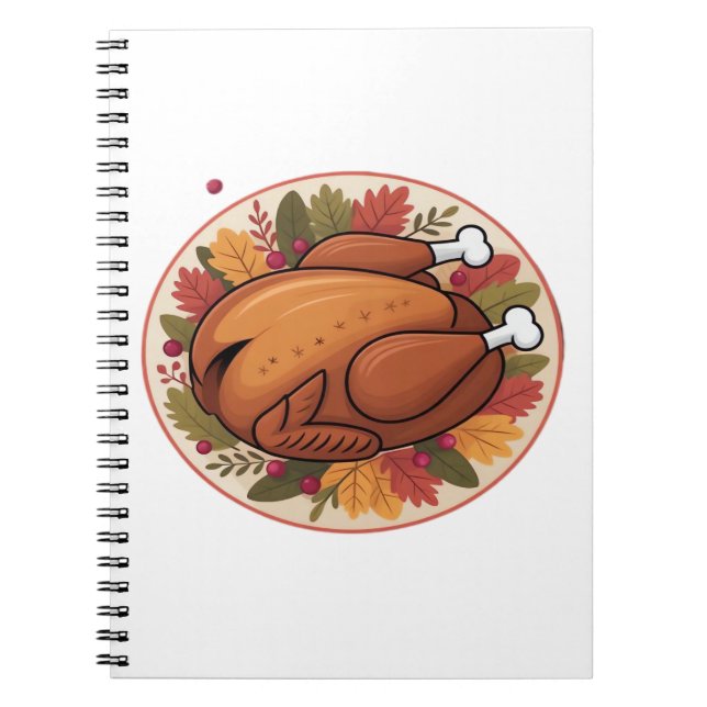 Cuaderno Día de Acción de Gracias Turquía - Festividad de f (Frente)