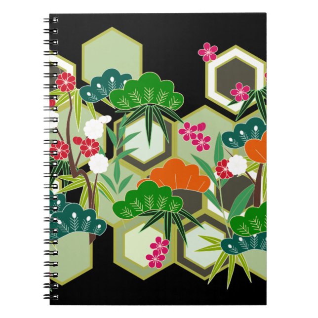 Cuaderno Día de Año Nuevo estilo japonés japonés (Frente)