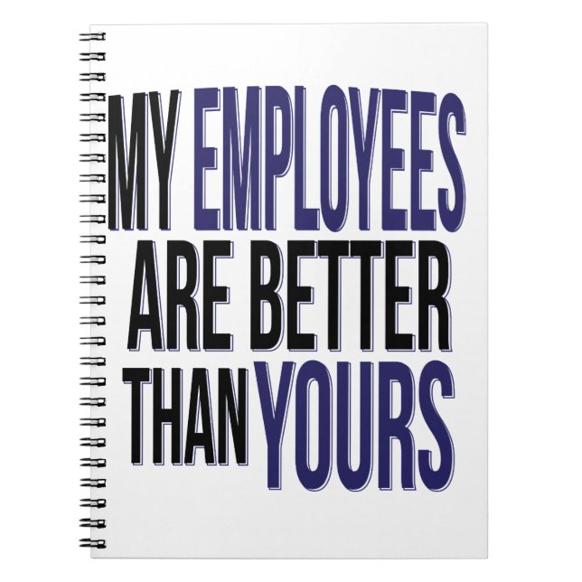 Cuaderno Día de Boss divertido mis empleados mejoran que el (Frente)