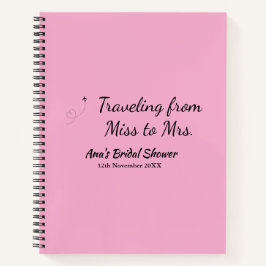 Cuaderno Día de despedida de soltera de viaje agregar nombr