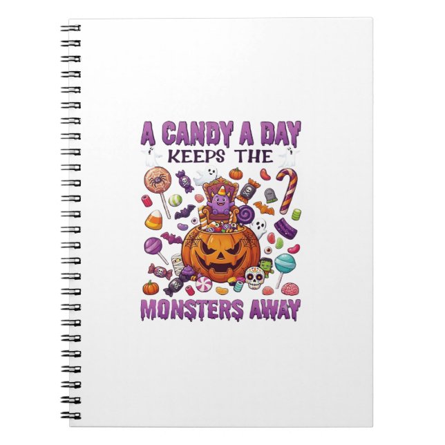 Cuaderno Día de Dulces Mantiene a los Monstruos Lejos Calab (Frente)