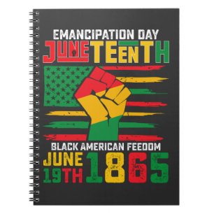 Cuaderno Día de la Emancipación de Juneteenth Libertad Negr